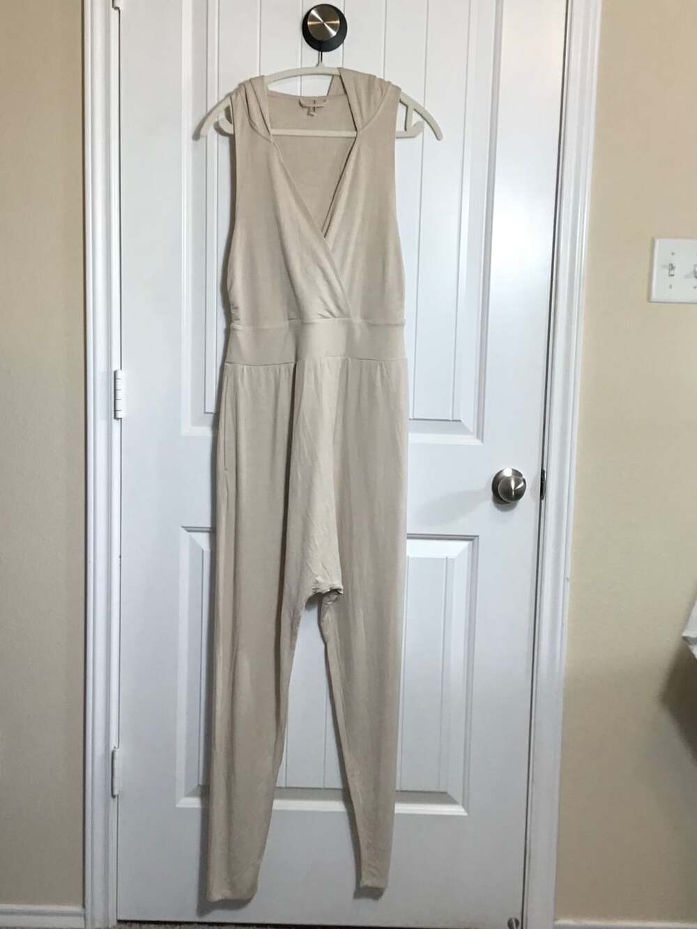 Free People Second Chance Jumpsuit Medium  Cream Beige Active - Picture 4 of 12